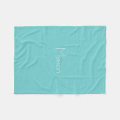 Blauwgroen Sky Personalized Fleece Blanket Deken (Voorkant (Horizontaal))