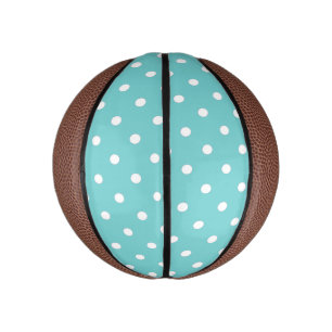 Blauwgroen Sky Polka Dot Basketbal