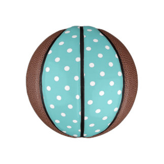 Blauwgroen Sky Polka Dot Basketbal