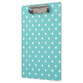 Blauwgroen Sky Polka Dot Clipboard Klembord (Links)