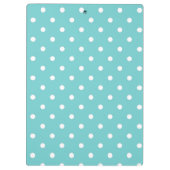 Blauwgroen Sky Polka Dot Clipboard Klembord (Achterkant)
