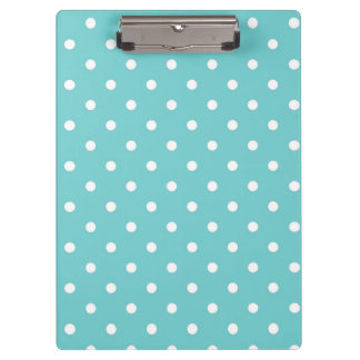 Blauwgroen Sky Polka Dot Clipboard Klembord