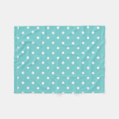 Blauwgroen Sky Polka Dot Fleece Blanket (Voorkant (Horizontaal))