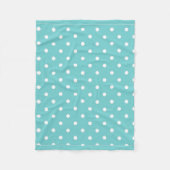 Blauwgroen Sky Polka Dot Fleece Blanket (Voorkant)