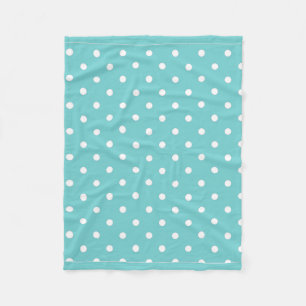Blauwgroen Sky Polka Dot Fleece Blanket Deken