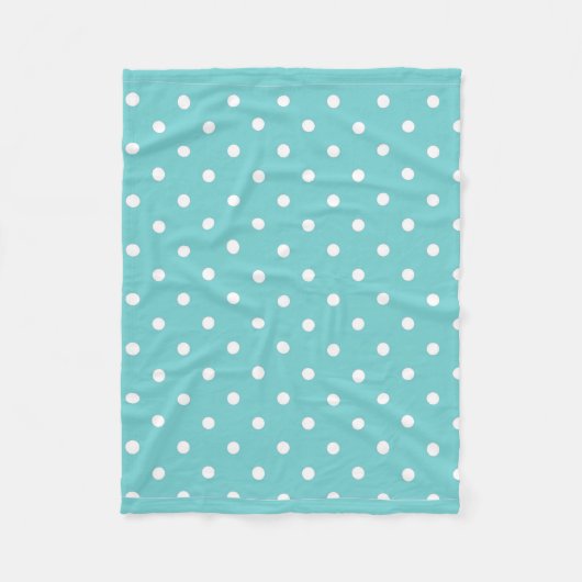 Blauwgroen Sky Polka Dot Fleece Blanket Deken (Voorkant)