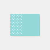 Blauwgroen Sky Polka Dot Post It Notes (Voorkant)