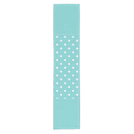 Blauwgroen Sky Polka Dot Table Runner Korte Tafelloper