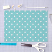 Blauwgroen Sky Polka Dot Tissue Paper Tissuepapier (Craft)