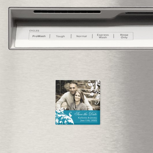 Blauwgroen Sla de datum huwelijksmagneet op Magneet (Insitu (Vaatwasser))