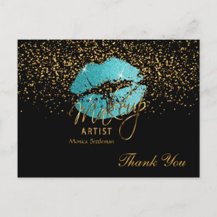 Blauwgroen slangen voor artistieke weergave op zwa briefkaart