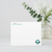 Blauwgroen sleepnetkaarten bevestigen kaart (Staand voorkant)