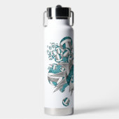 blauwgroen slokdarm voor meisjes waterfles (Voorkant)