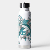 blauwgroen slokdarm voor meisjes waterfles (Links)