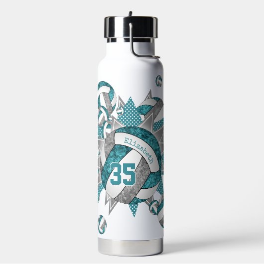 blauwgroen slokdarm voor meisjes waterfles (Links)