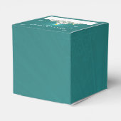 Blauwgroen Sneeuwige kerstboom voor draagtas Bedankdoosjes (Achterkant)