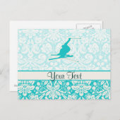 Blauwgroen sneeuwkiën briefkaart (Voorkant / Achterkant)