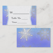 Blauwgroen sneeuwvlok beugel winter bruiloft plaat plaatskaartje (Voorkant / Achterkant)