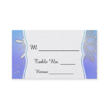 Blauwgroen sneeuwvlok beugel winter bruiloft plaat