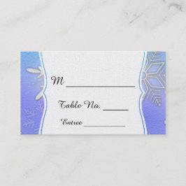 Blauwgroen sneeuwvlok beugel winter bruiloft plaat plaatskaartje