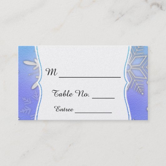 Blauwgroen sneeuwvlok beugel winter bruiloft plaat plaatskaartje (Voorkant)