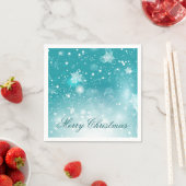 Blauwgroen sneeuwvlokken kerstvakantie | Servet (Insitu)