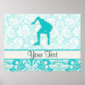 Blauwgroen-snelheidsSkater Poster (Voorkant)