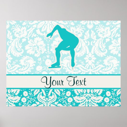 Blauwgroen-snelheidsSkater Poster (Voorkant)