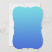 Blauwgroen Snowflake Bracket Winter Huwelijksuitno Kaart (Achterkant)