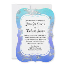 Blauwgroen Snowflake Bracket Winter Huwelijksuitno