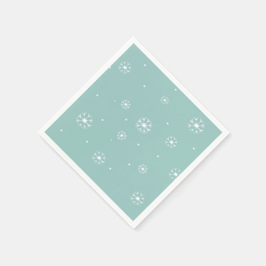 Blauwgroen Snowflake Paper Cocktail Napkins Servet (Hoek)