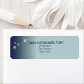 Blauwgroen Snowy Return Address Labels (Insitu)