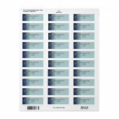 Blauwgroen Snowy Return Address Labels (Full Sheet)