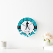 Blauwgroen Softball-wandklok Ronde Klok (Huis)