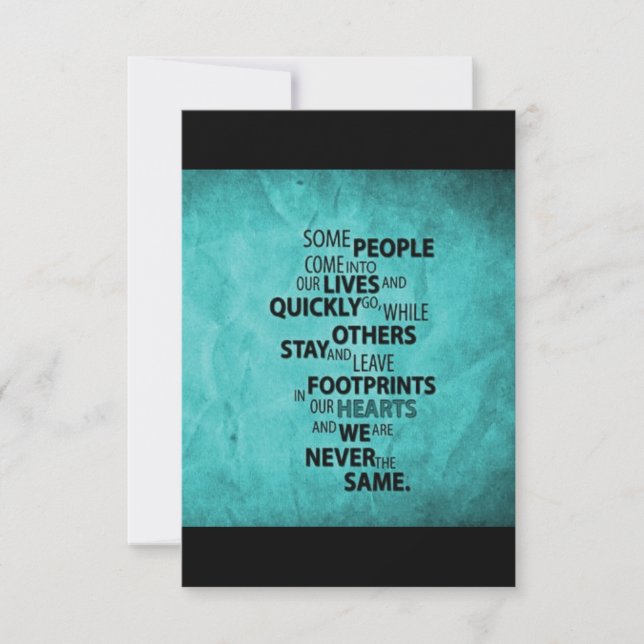 BLAUWGROEN SOMMIGE MENSEN VERLATEN VOETPRINES OP U (Voorkant)