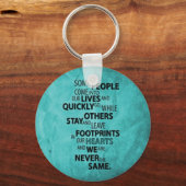 BLAUWGROEN SOMMIGE MENSEN VERLATEN VOETPRINES OP U SLEUTELHANGER (Voorkant)