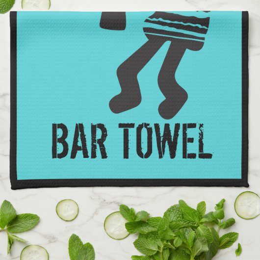 Blauwgroen Southwestern Kokopelli Bar Towel Theedoek (Gevouwen)