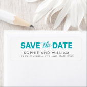 Blauwgroen sparen het Adres van de Terugkeer van d Etiket (Insitu)