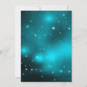 Blauwgroen Sparkle Diamond Tiara Foto Quinceanera Kaart (Achterkant)