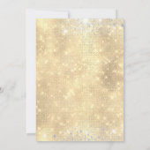 Blauwgroen Sparkle Dress Silver Glitter Mis Quince Kaart (Achterkant)