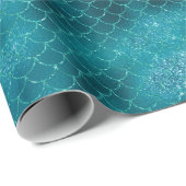 Blauwgroen Sparkle Mermaid Cadeaupapier (Rol Hoek)