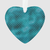 Blauwgroen Sparkle Mermaid gepersonaliseerd Ornament (achterkant)