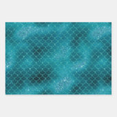 Blauwgroen Sparkle Mermaid Inpakpapier Vel (Voorkant)