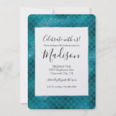 Blauwgroen Sparkle Mermaid Kaart (Voorkant)