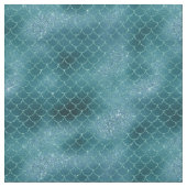 Blauwgroen Sparkle Mermaid Stof (Close Up)