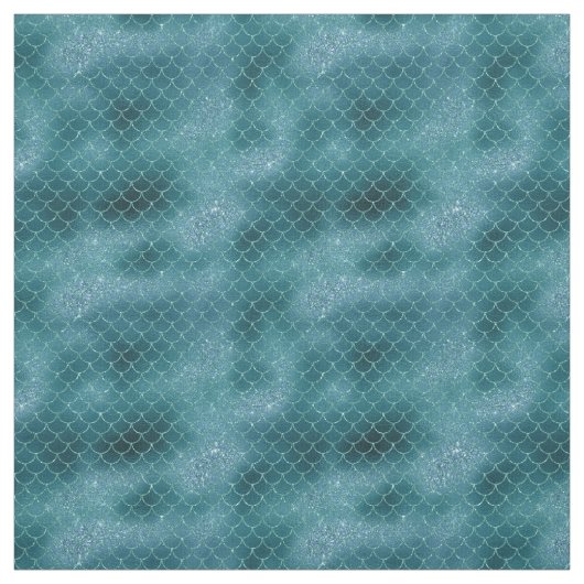 Blauwgroen Sparkle Mermaid Stof (Swatch)