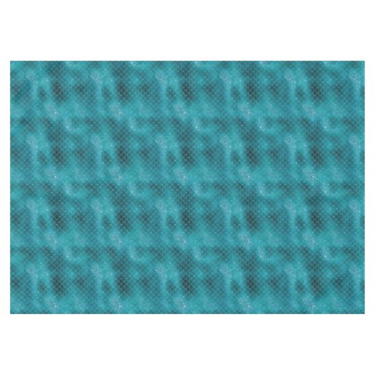 Blauwgroen Sparkle Mermaid Tafelkleed (Voorkant (Horizontaal))