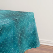 Blauwgroen Sparkle Mermaid Tafelkleed (Voorbeeld)