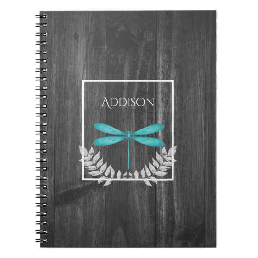 Blauwgroen speciaal aangepast Notitieboek voor Dra (Voorkant)