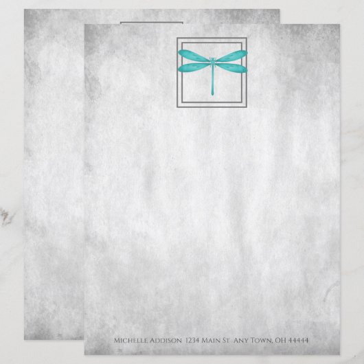 Blauwgroen speciaal voor Dragonfly ontworpen vel (Voorkant / Achterkant)